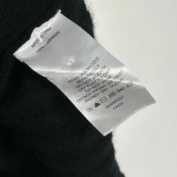 EUC Quince Women’s Mongolian Cashmere Midi Skirt Pull On Black Ribbed M 4453 - Picture 7 of 9